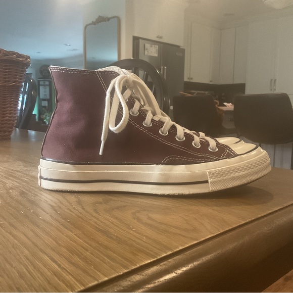 Converse Men's High-Top Sneakers in Hazelnut Brown and White - Picture 5 of 8